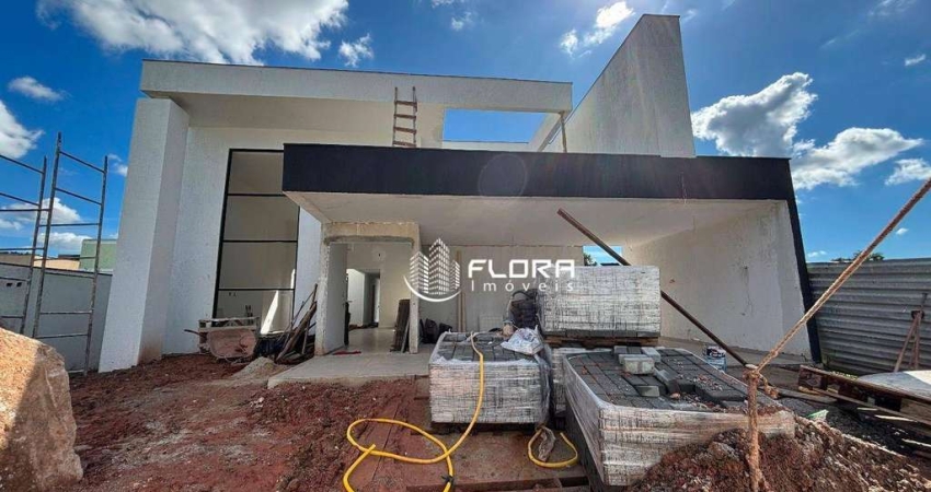 Linda casa com 3qts em final de construção, 192 m² por R$ 1.300.000