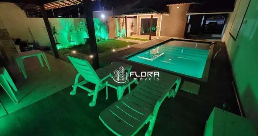 Casa a 200 metros da Praia, 2 quartos sendo 1 suíte, com Piscina e área gourmet,, à venda por R$ 650.000 - Barroco (Itaipuaçu) - Maricá/RJ