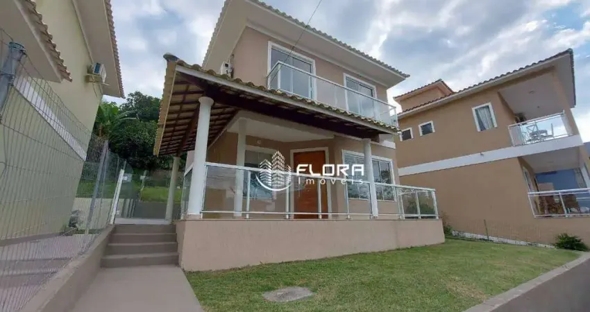 Casa duplex, cond fechado, 4 quartos sendo 1 suíte, à venda por r$ 660.000,00, flamengo - maricá - rj