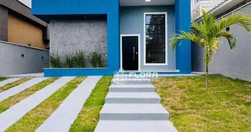 Casa com 3 quartos à venda no condomínio royal gardén, 99.66 m² por r$ 575.000 - pindobas - maricá/rj