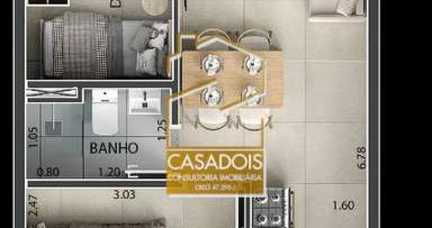 Apartamento Garden com 51m&#178; &#224; Venda com 2 Quartos Sem Vaga na Vila Campo Grande - SP, próximo do Hospital de Pedreira