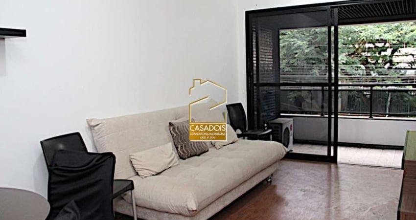 Apartamento Mobiliado &#224; Venda ou para Alugar com 1 Quarto, 1 Vaga e Ar Condicionado no Jardim Paulista - SP, próximo ao Shopping Cidade São Paulo e Avenida Paulista.