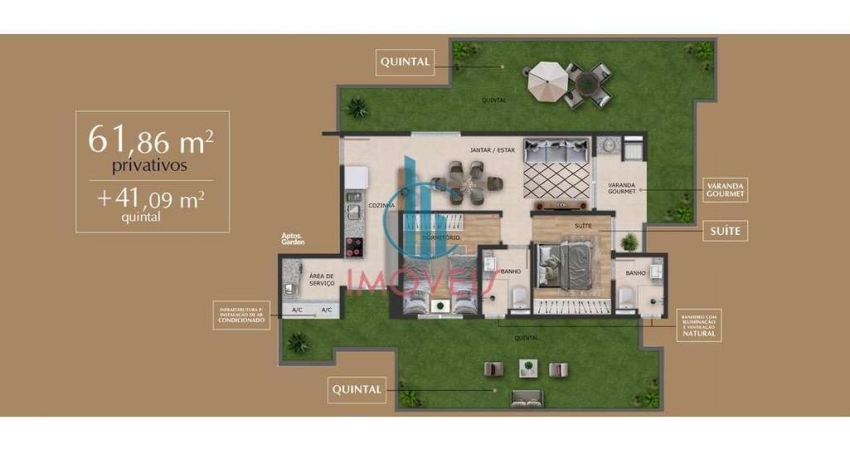 Apartamento Garden 2 Quartos 1 Vagas no Mandaqui