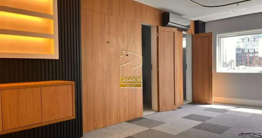 Conjunto comercial 250m² para locação, 8 salas,  vila olimpia vagas