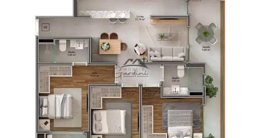 Apartamento com 3 quartos à venda na Rua Heitor Liberato, 2131, São Judas, Itajaí