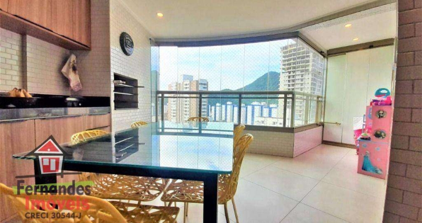 Apartamento alto padrão com 3 dormitórios à venda, 122 m² por R$ 1.225.000 - Canto do Forte - Praia Grande/SP