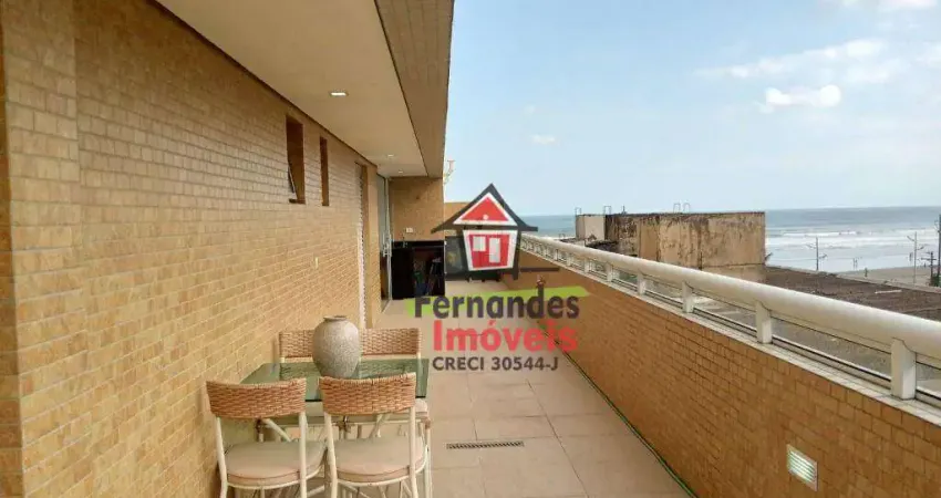 Apartamento com vista mar 2 suítes à venda, 165 m² por r$ 950.000 - canto do forte - praia grande/sp