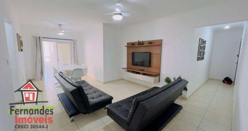 Apartamento mobiliado  frente duas quadras da praia 2 quartos à venda, 103 m² por R$ 510.000 - Tupi - Praia Grande/SP