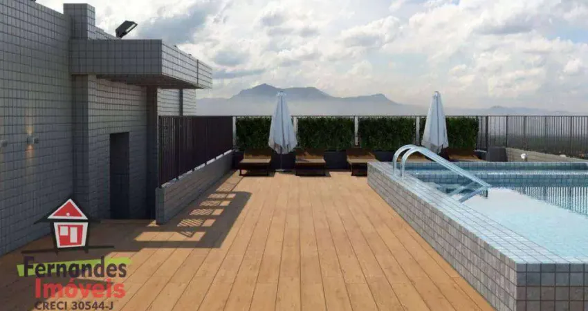 Lançamento com 2 suítes à venda, 78 m² entrada à patir de 67.000 por r$ 542.000 - aviação - praia grande/sp