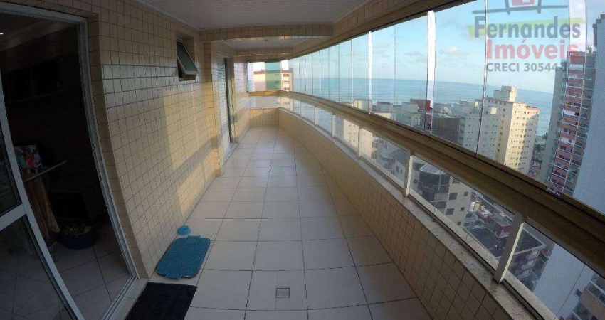 Apartamento com 3 dormitórios sendo 2 suítes para alugar, 121 m² por R$ 3.800/mês - Vilamar - Praia Grande/SP