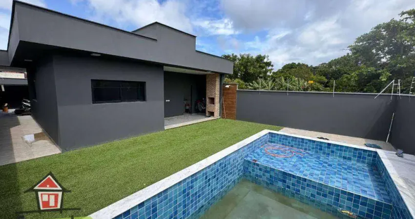 Casa nova com piscina  3 dormitórios à venda, 146 m² por R$ 589.000 Cibratel II Itanhaém/SP.