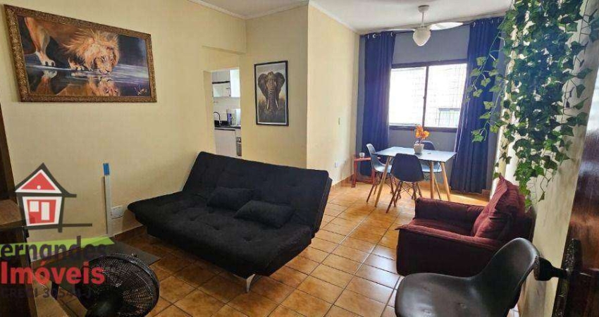 Apartamento mobiliado lateral vista mar com 2 dormitórios para alugar definitivo pacote 60 m² por R$ 2.600 mês  Aviação  Praia Grande SP