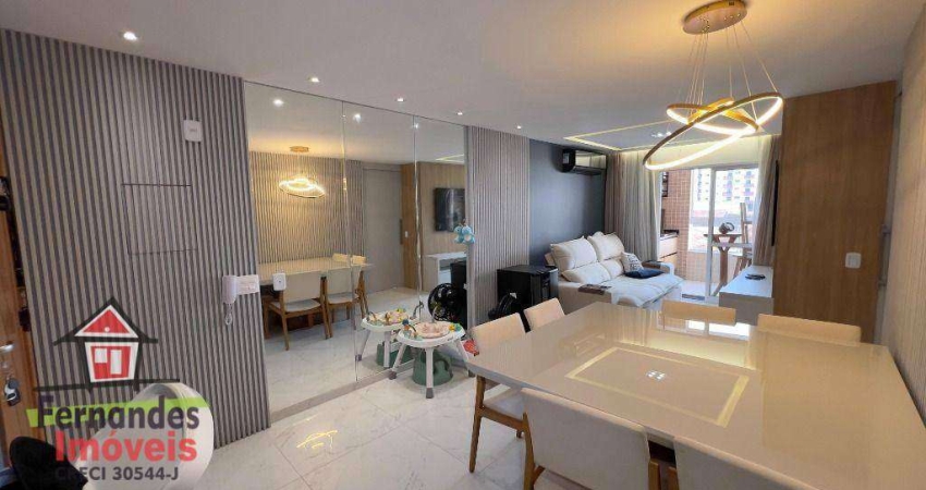 Apartamento planejado com 2 dormitórios à venda, 77 m² por R$ 650.000 - Ocian - Praia Grande/SP