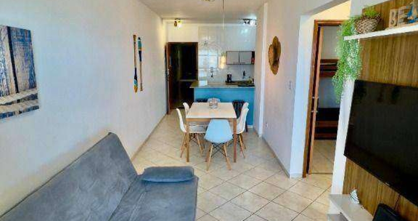 Apartamento mobiliado frente mar com 2 dormitórios para alugar, definitivo pacote 65 m² por R$ 3.650 mês  Maracanã  Praia Grande SP