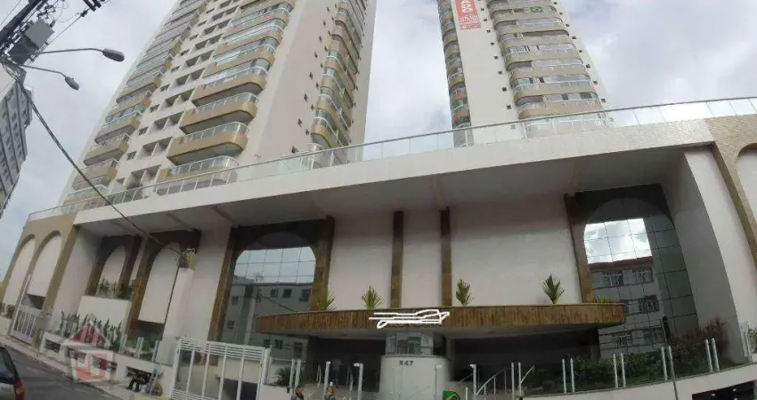 Apartamento alto padrão semi-mobiliado com 2 suítes mais dependência  para alugar definitivo  104 m² por r$ 5.000 mês  boqueirão  praia grande sp