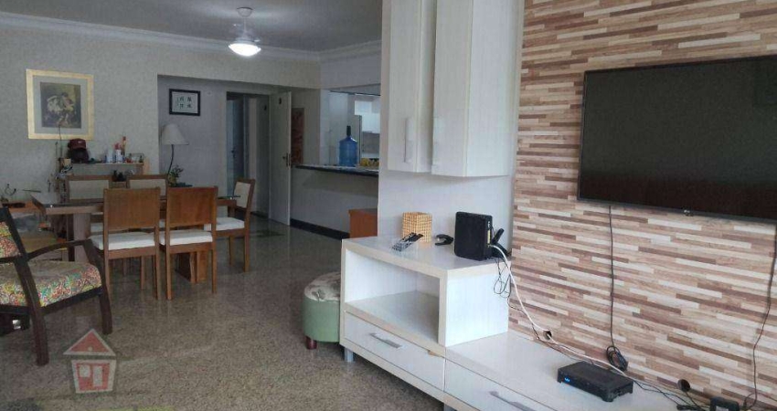 Apartamento em edifício de frente para o mar com 3 dormitórios sendo 2 suítes à venda, 140 m² por R$ 960.000 - Canto do Forte - Praia Grande/SP