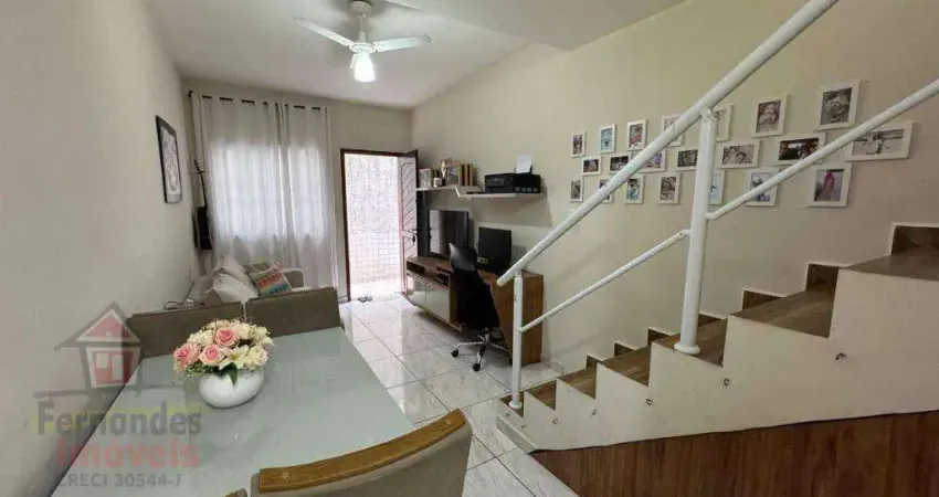Sobrado em condomínio no lado praia à venda por R$420.000 Guilhermina Praia Grande/SP.