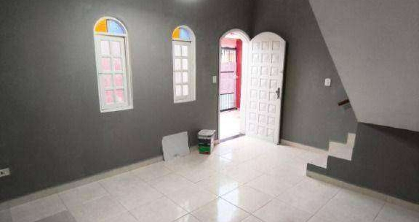 Sobrado no lado praia com 2 dormitórios à venda, 86 m² por R$ 450.000 - Aviação - Praia Grande/SP