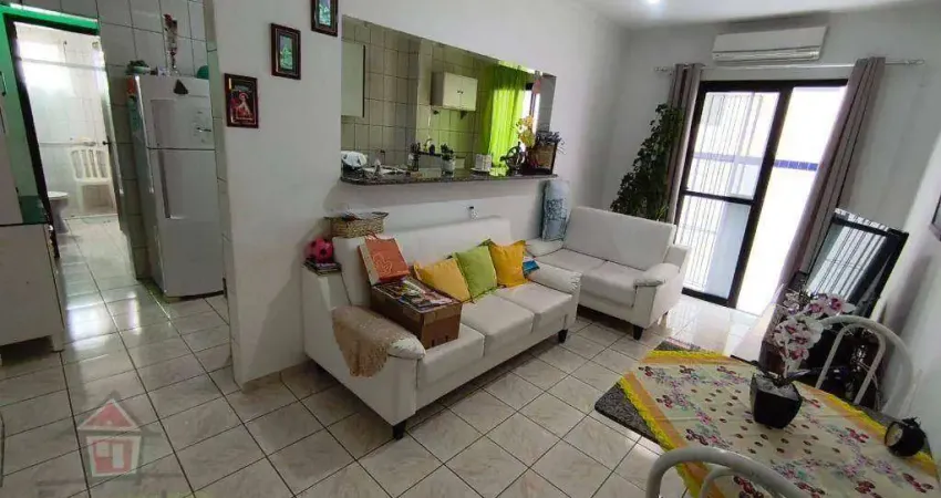 Apartamento garden no térreo com 1 dormitório à venda, 79 m² por r$ 330.000 - canto do forte - praia grande/sp