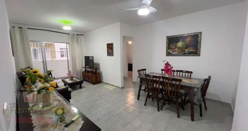 Apartamento mobiliado 1 quarto à venda na avenida paris 70 m² por 380.000 canto do forte praia grande/sp.