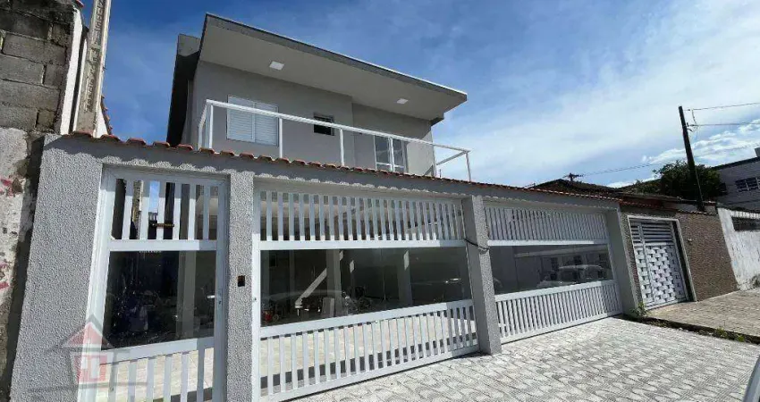 Casa de condomínio nova sobreposta alta com 2 quartos sendo 1 suíte à venda, 56 m² por r$ 289.000 - vila tupiri - praia grande/sp