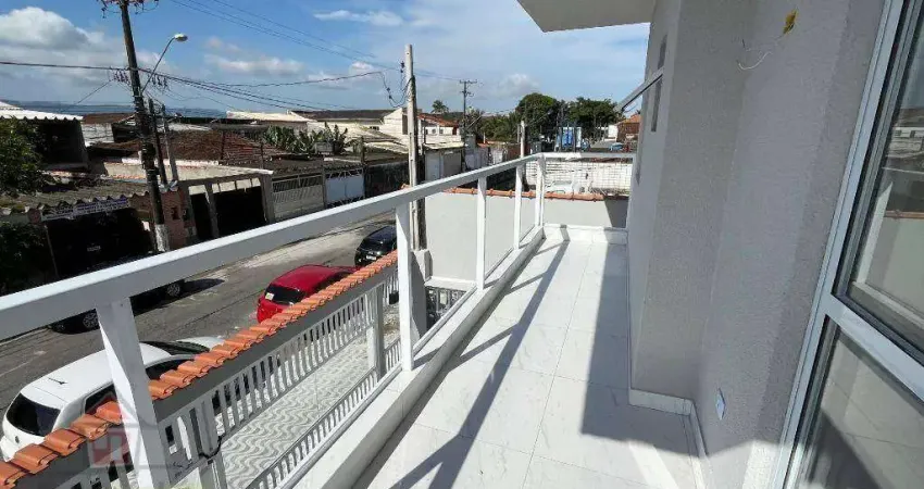 Casa de condomínio frente rua sobreposta alta com 2 quartos sendo 1 suíte  à venda, 69 m² por r$ 319.000  tupiri  praia grande sp