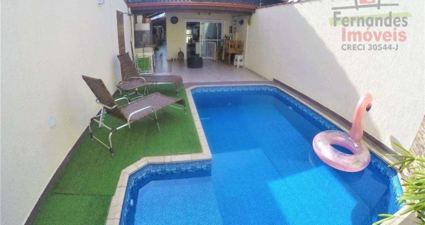 Sobrado com piscina 4 dormitórios c=à venda, 160 m² por R$ 1.640.000 - Canto do Forte - Praia Grande/SP
