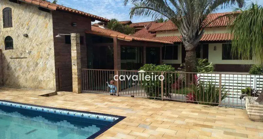 Casa com 6 quartos, 600m² de terreno, 400 m² de construção,  por r$ 1.350.000 - jardim atlântico oeste (itaipuaçu) - maricá/rj