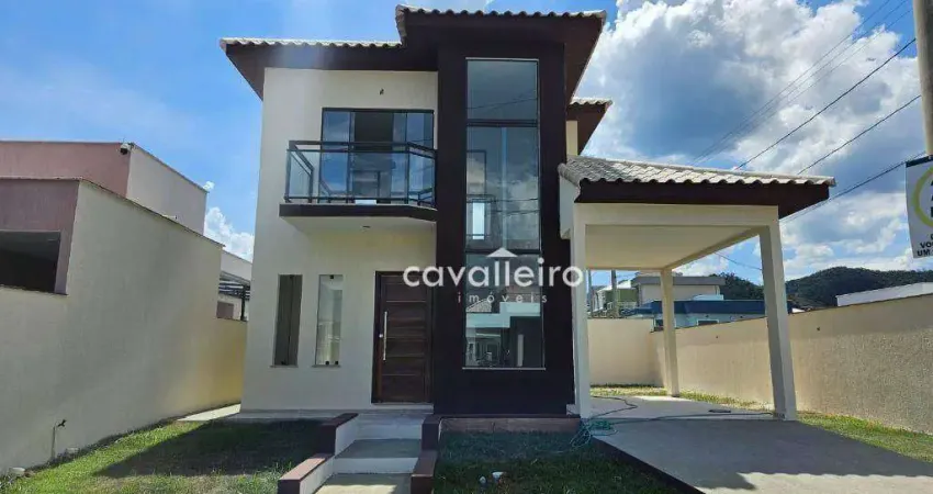 Casa espetacular no condomínio royal garden, maricá - 2 suítes e quintal amplo!