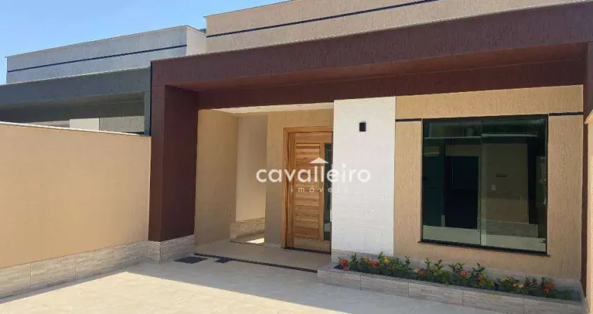 QUATRO QUARTOS EM  ITAIPUAÇU, ÁREA GOURMET, 120 m² por R$ 695.000 - Jardim Atlântico Central  - Maricá/RJ