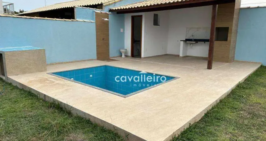 Casa com Piscina, 3 quartos, sendo 1 suíte, 132 m², à venda por R$ 499.000 - São José do Imbassaí - Maricá/RJ