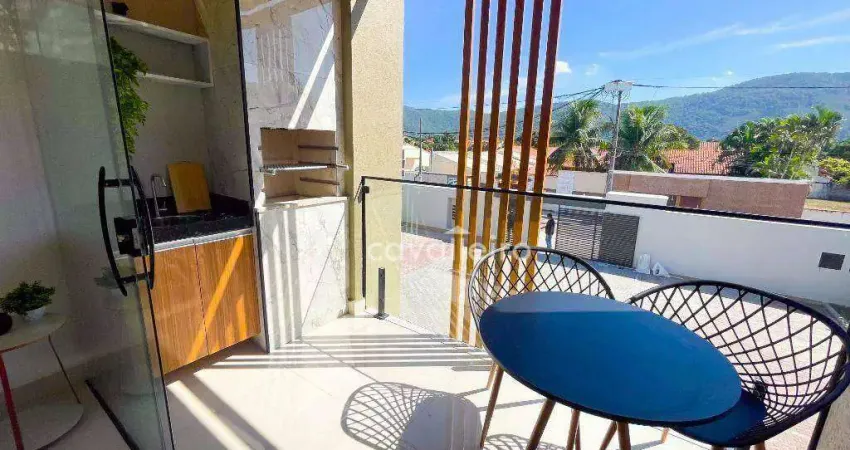 Apartamento todo mobiliado com 2 quartos e uma suíte à venda - barroco (itaipuaçu)