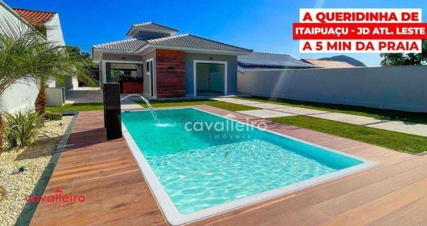 R$850MIL - A QUERIDINHA DE ITAIPUAÇU – 3 QTOS (2 SUÍTES) PISCINA E ÁREA GOURMET  -  VÁ À PÉ NA PRAIA