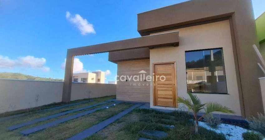 Casa com 03 quartos, sendo 01 suíte em condomínio próximo ao centro de maricá