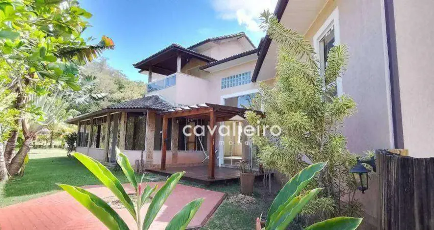 CASARÃO EM TERRENO DE 1.000m² NO COND. PEDRA VERDE,MARICÁ – SUÍTE COM HIDRO, PISCINA E ÁREA GOURMET!