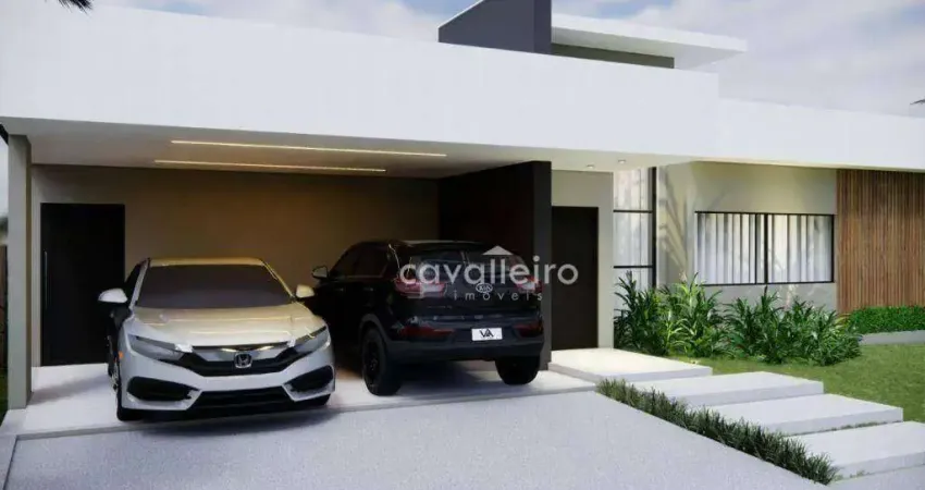 Casa com vista para as montanhas no cond. gan éden–3 quartos, suíte com closet e piscina - maricá-rj