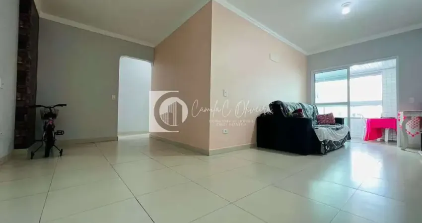 Apartamento com 3 dorms, sacada gourmet Caiçara, Praia Grande