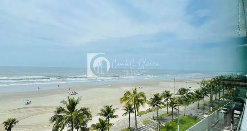 Apartamento Frente Mar, 2 dorms, Mobiliado, Real, Praia Grande
