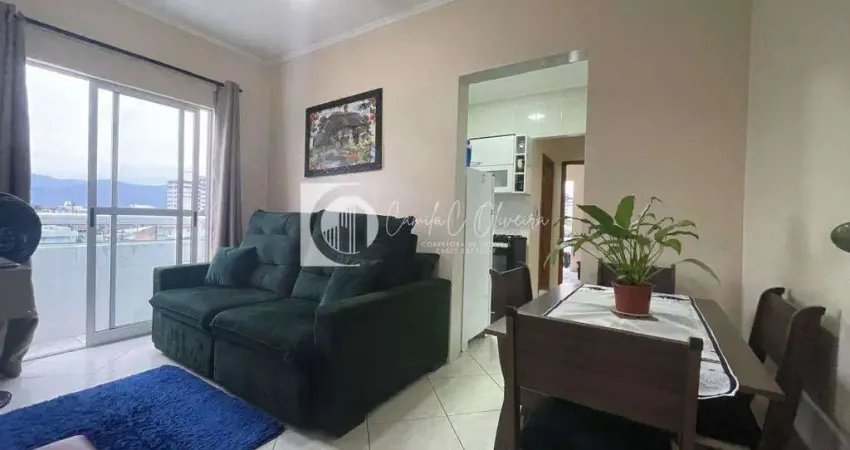 Apartamento com sacada, 200 metros do mar, 1 quarto, mirim, pg