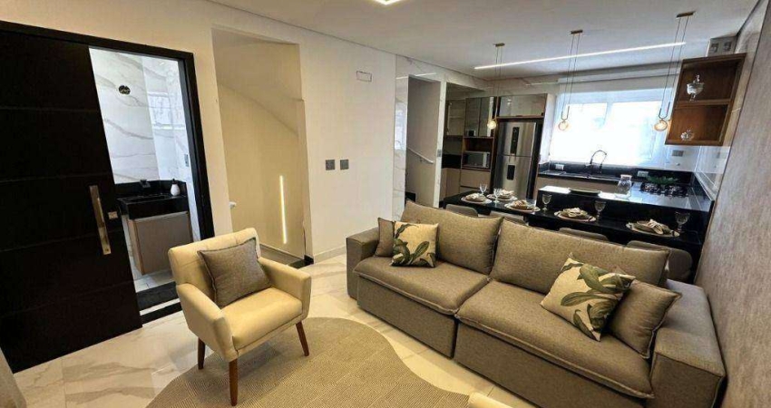 Sobrado Condomínio com 2 dormitórios à venda, 88 m² por R$ 599.000 - Vila Guilhermina - Praia Grande/SP