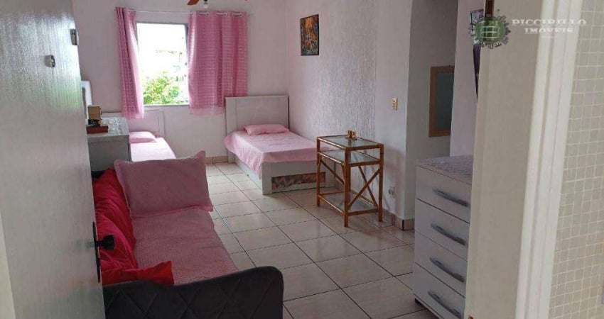 Kitnet com 1 dormitório para alugar, 43 m² por R$ 1.600/mês - Caiçara - Praia Grande/SP