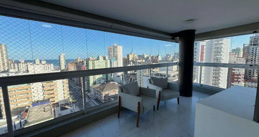 Apartamento com 3 dormitórios à venda, 148 m² por R$ 1.790.000 - Vila Guilhermina - Praia Grande/SP
