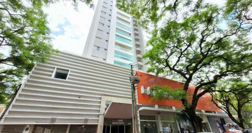 Sala para alugar em maringá, zona 01, com 67.37 m², edificio conde montecristo