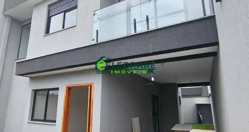 Sobrado frente para a rua em pinhais!!! 03 qtos,suíte,churrasq.