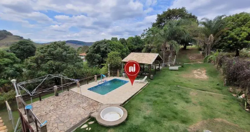 Chácara com 6 dormitórios à venda, 3000 m² por r$ 650.000,00 - condomínio quintas do rio das águas claras - brumadinho/mg