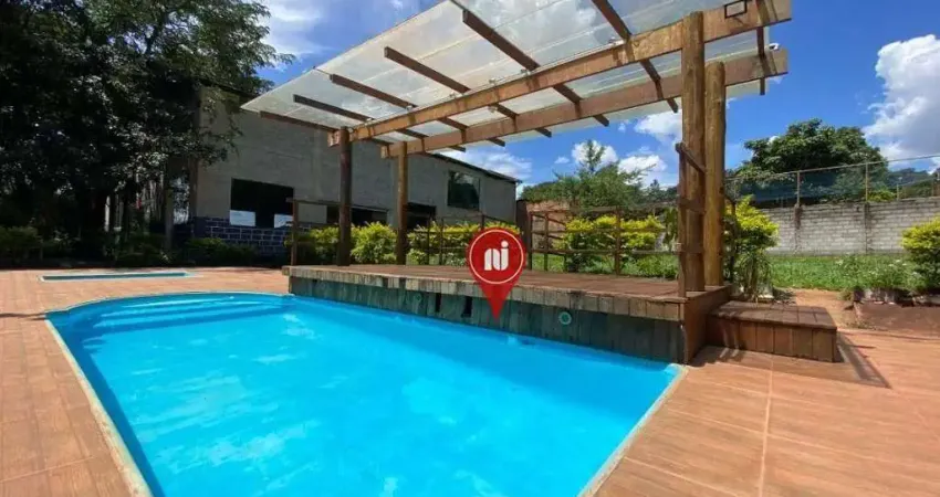 Chácara com 9 dormitórios para alugar, 5600 m² por r$ 4.000,00/mês - funil - mário campos/mg