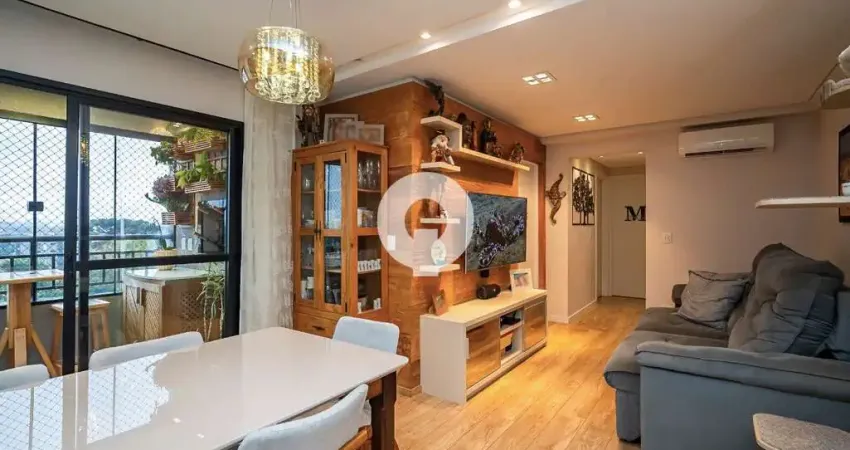 Apartamento com 73m² no centro de Pinhais - 3 quartos, sacada com churrasqueira