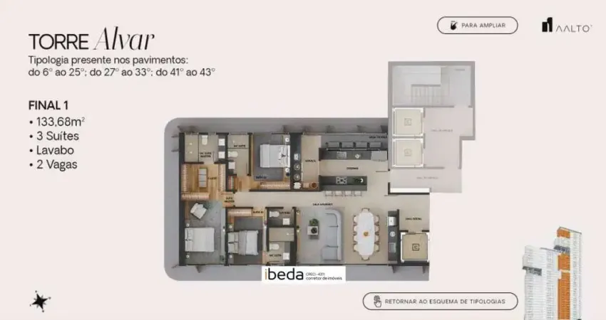 Apartamento com 3 quartos à venda na Avenida Hermes da Fonseca, 1582, Petrópolis, Natal