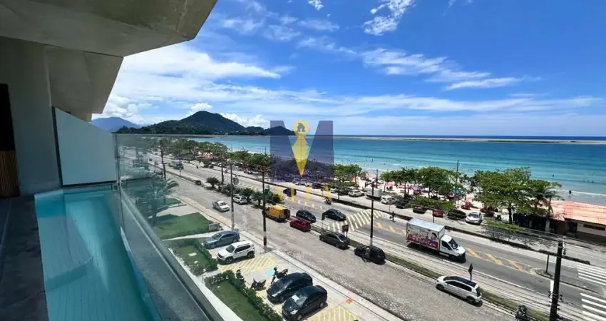 Apartamento Alto Padrão vista mar e piscina privativa na sacada em Praia Grande, Ubatuba/SP
