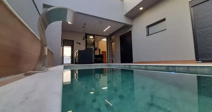 Casa térrea condomínio Viena com 3 suítes, piscina, cozinha e área gourmet com churraqueira e planejados, escritório, Indaiatuba SP